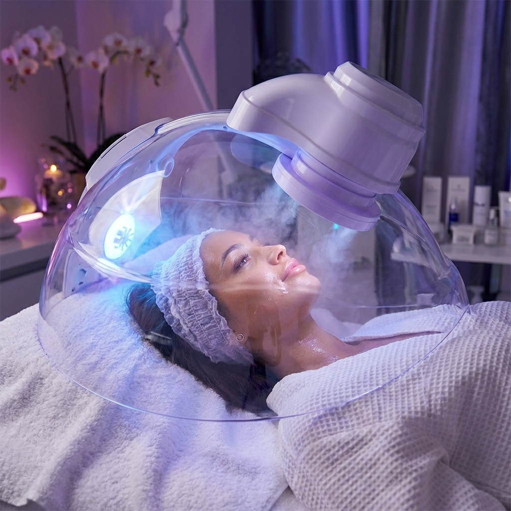 Lumina violet — calmare ten sensibil