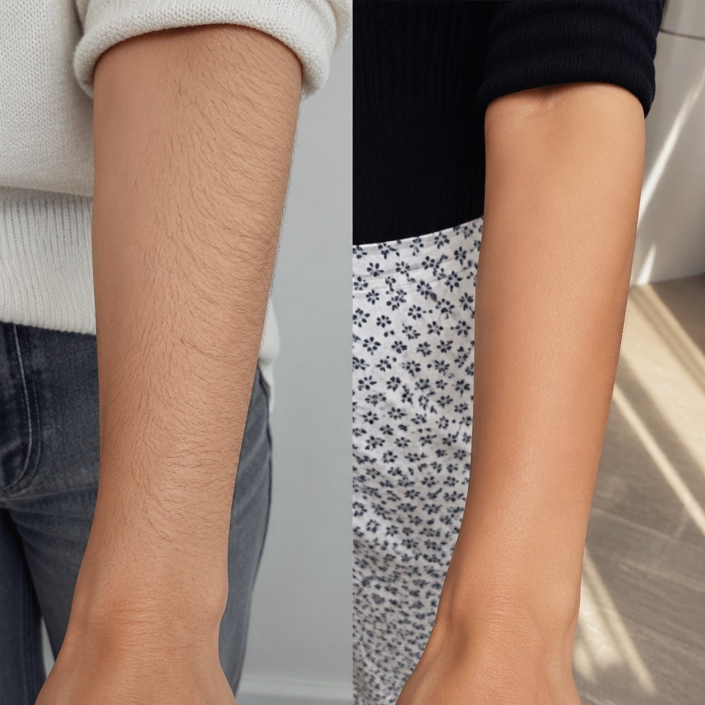 Epilare definitiva cu laser before and after - rezultat 12 — SenzoFit Iași