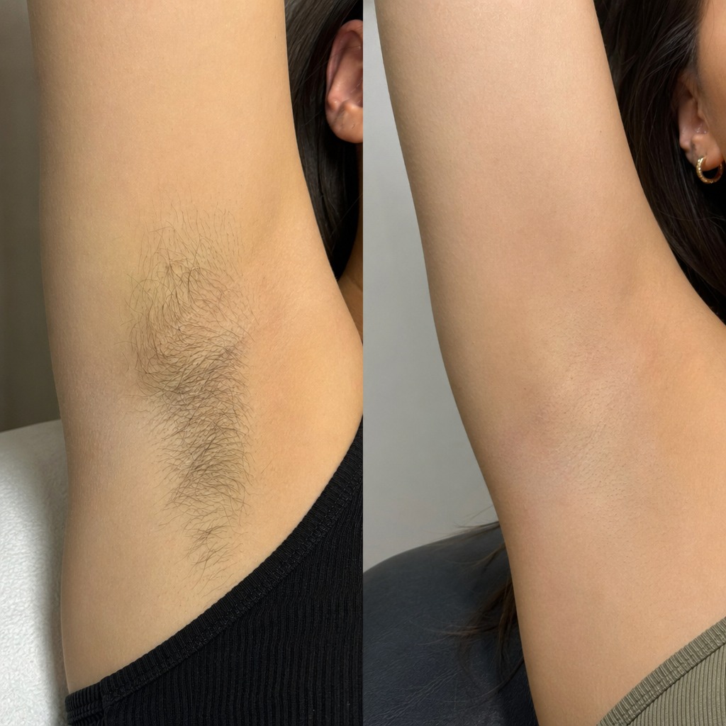 Epilare definitiva cu laser before and after - rezultat 18 — SenzoFit Iași