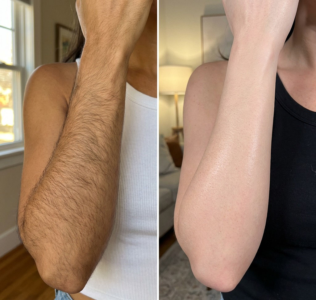 Epilare definitiva cu laser before and after - rezultat 2 — SenzoFit Iași