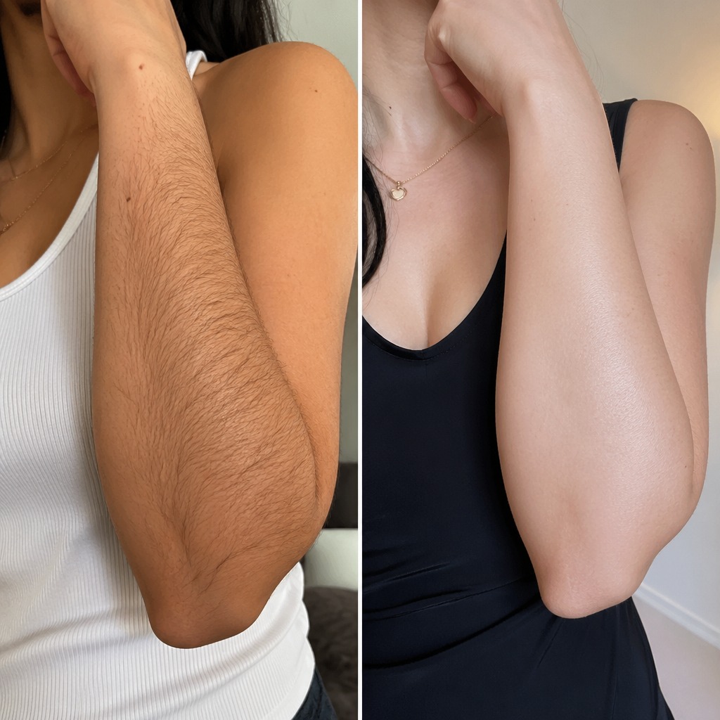 Epilare definitiva cu laser before and after - rezultat 7 — SenzoFit Iași