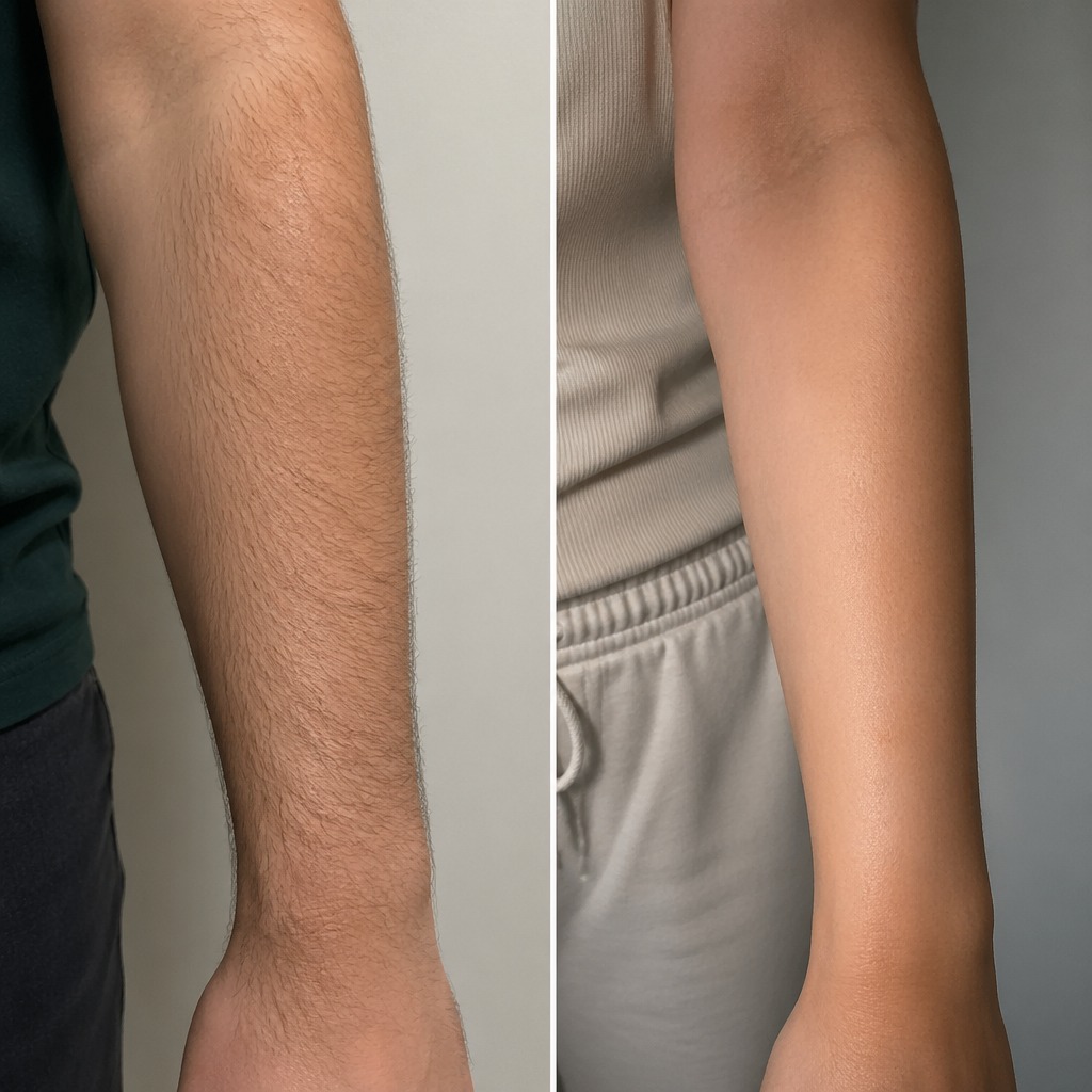 Epilare definitiva cu laser before and after - rezultat 8 — SenzoFit Iași