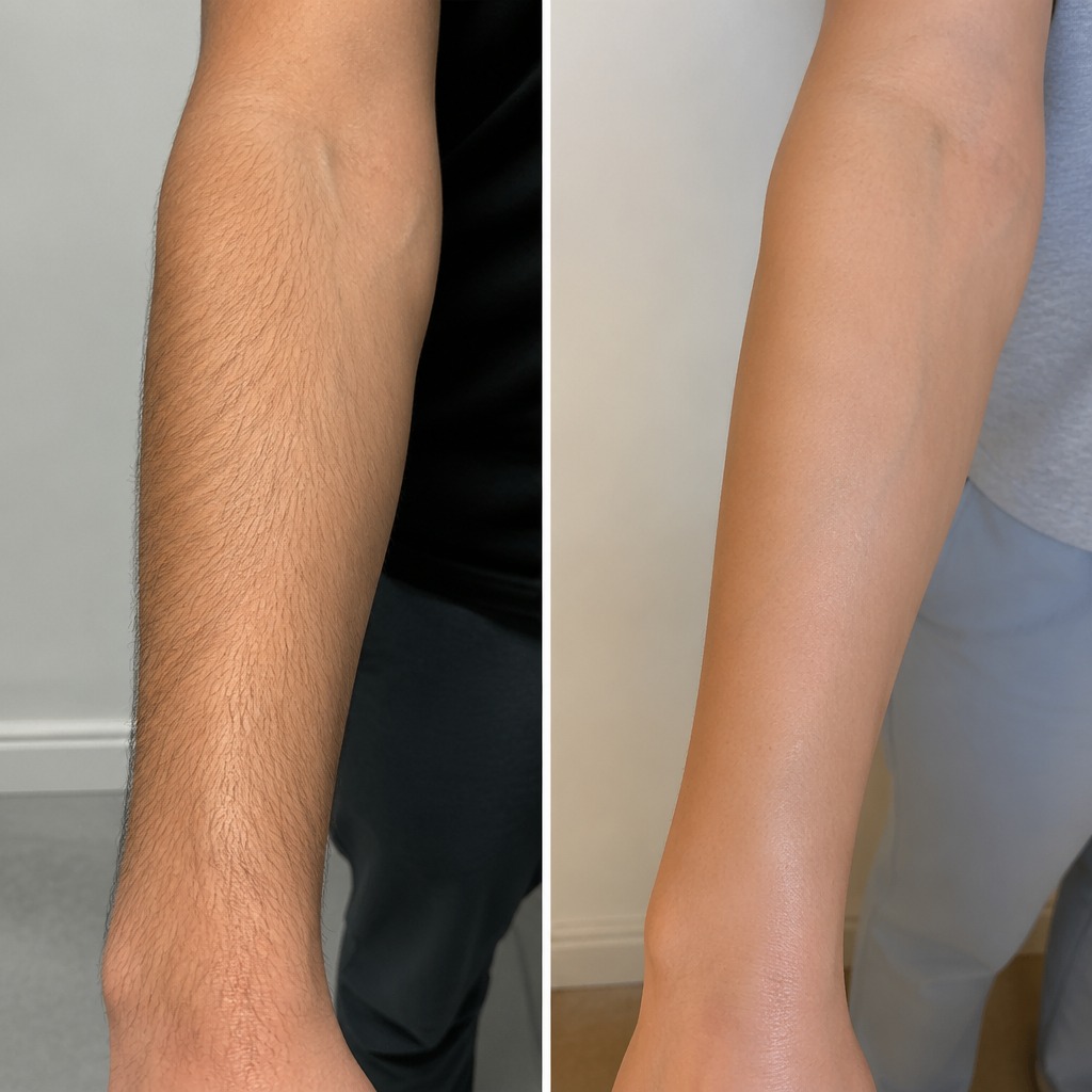 Epilare definitiva cu laser before and after - rezultat 9 — SenzoFit Iași