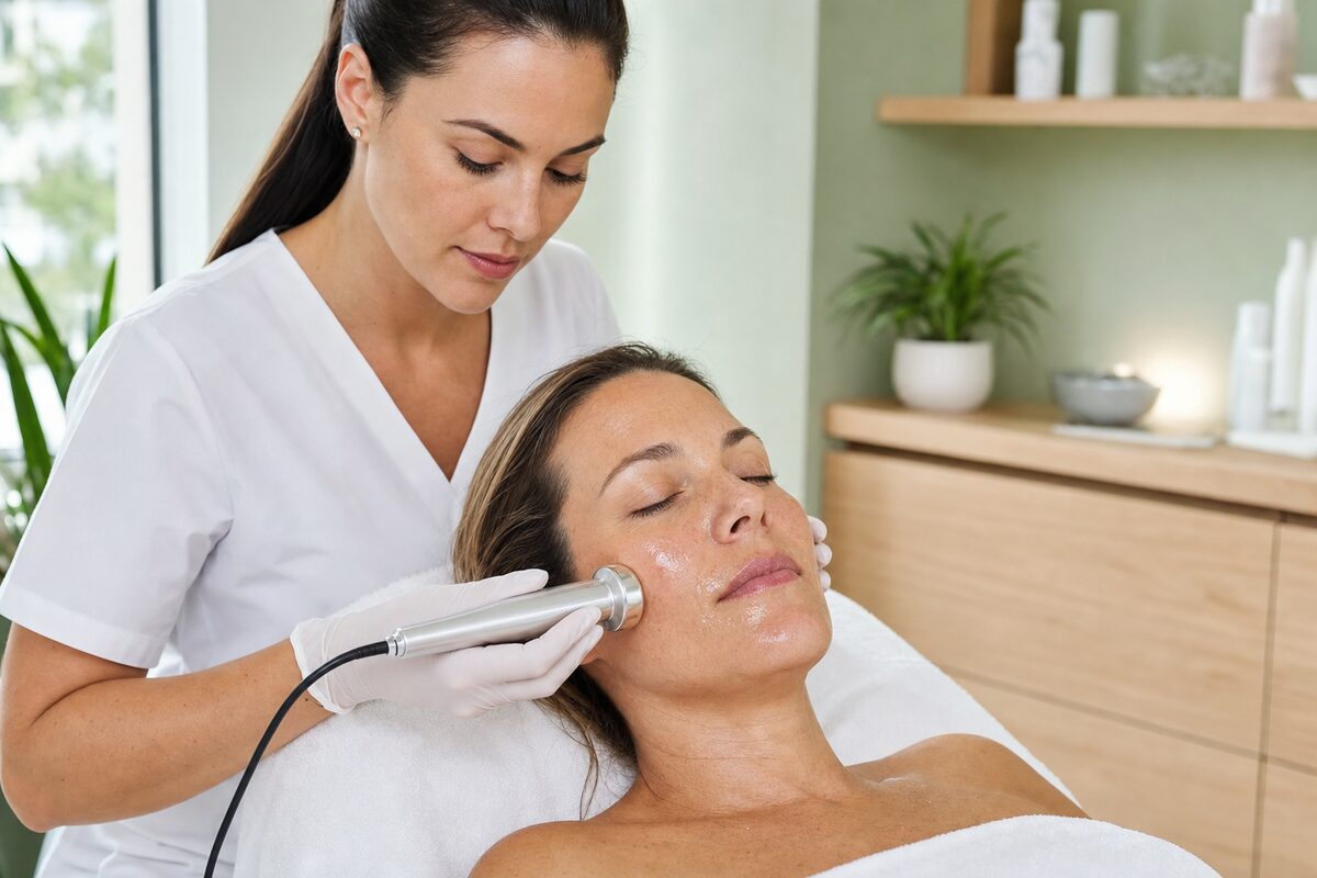 Ilustrare: infuzarea serului Exo’One V cu ultrasunete DuoLift (imagine generată, nu fotografie din salon)