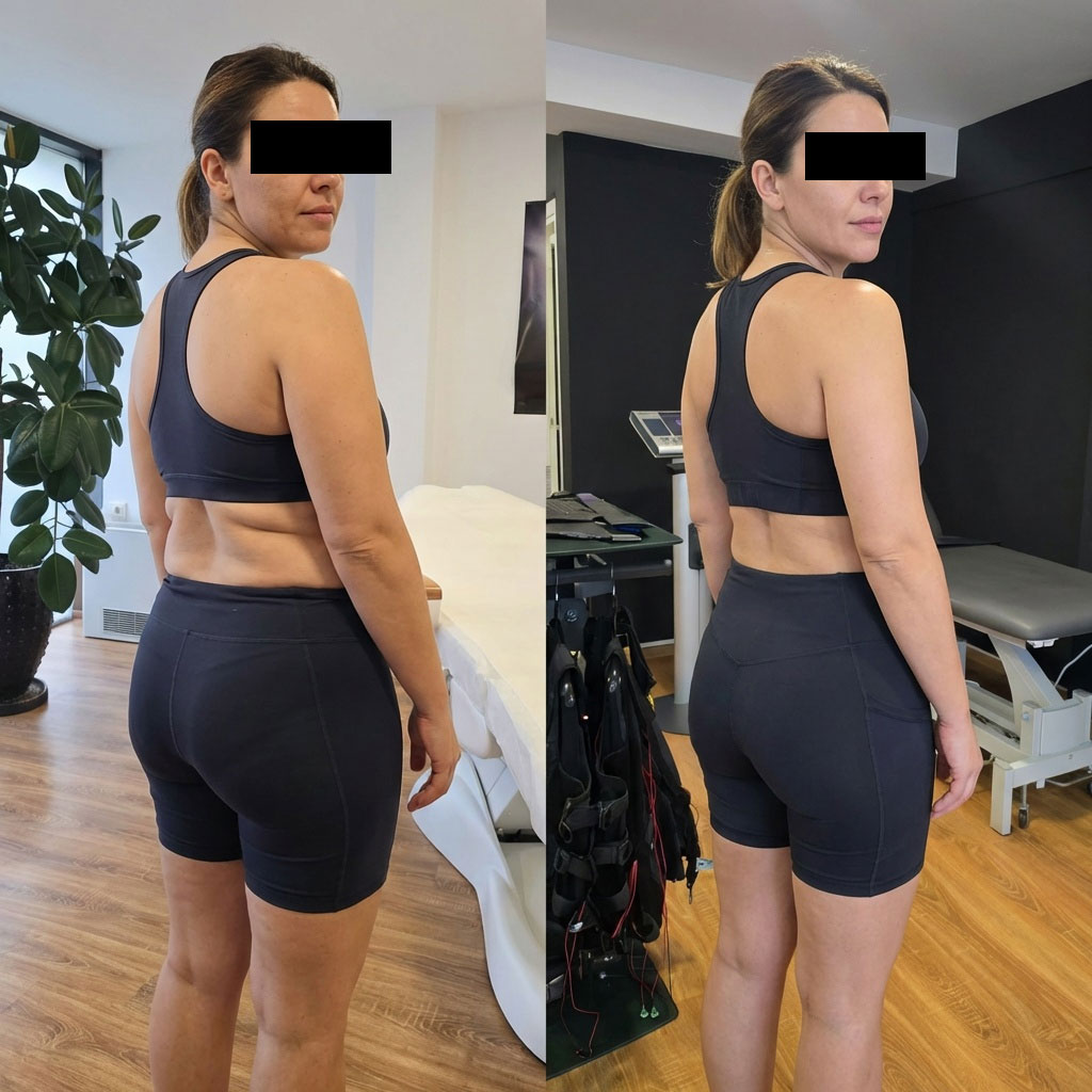 Rezultate InWave — înainte și după tratament remodelare corporală 1