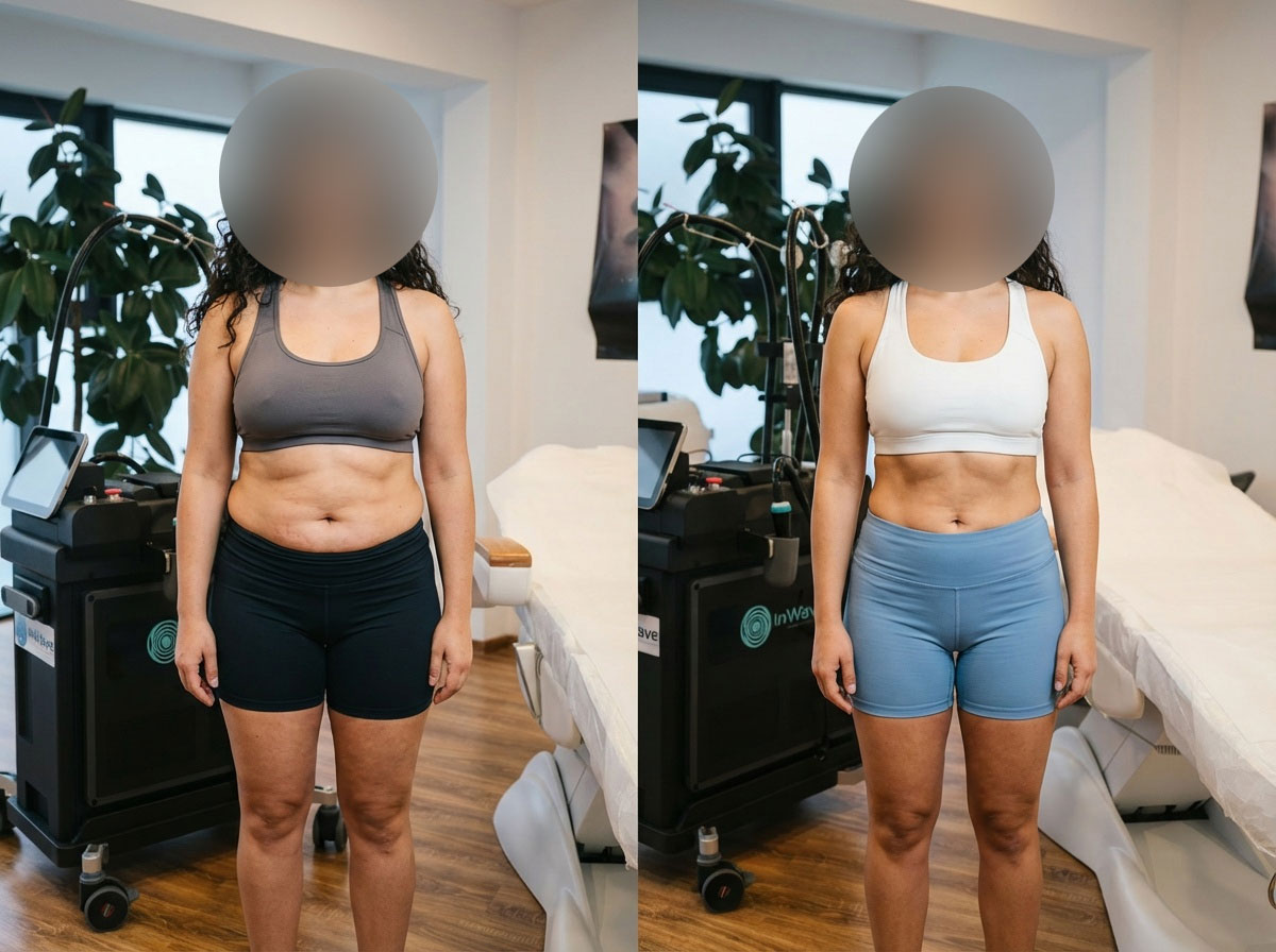 Rezultate InWave — înainte și după tratament remodelare corporală 6